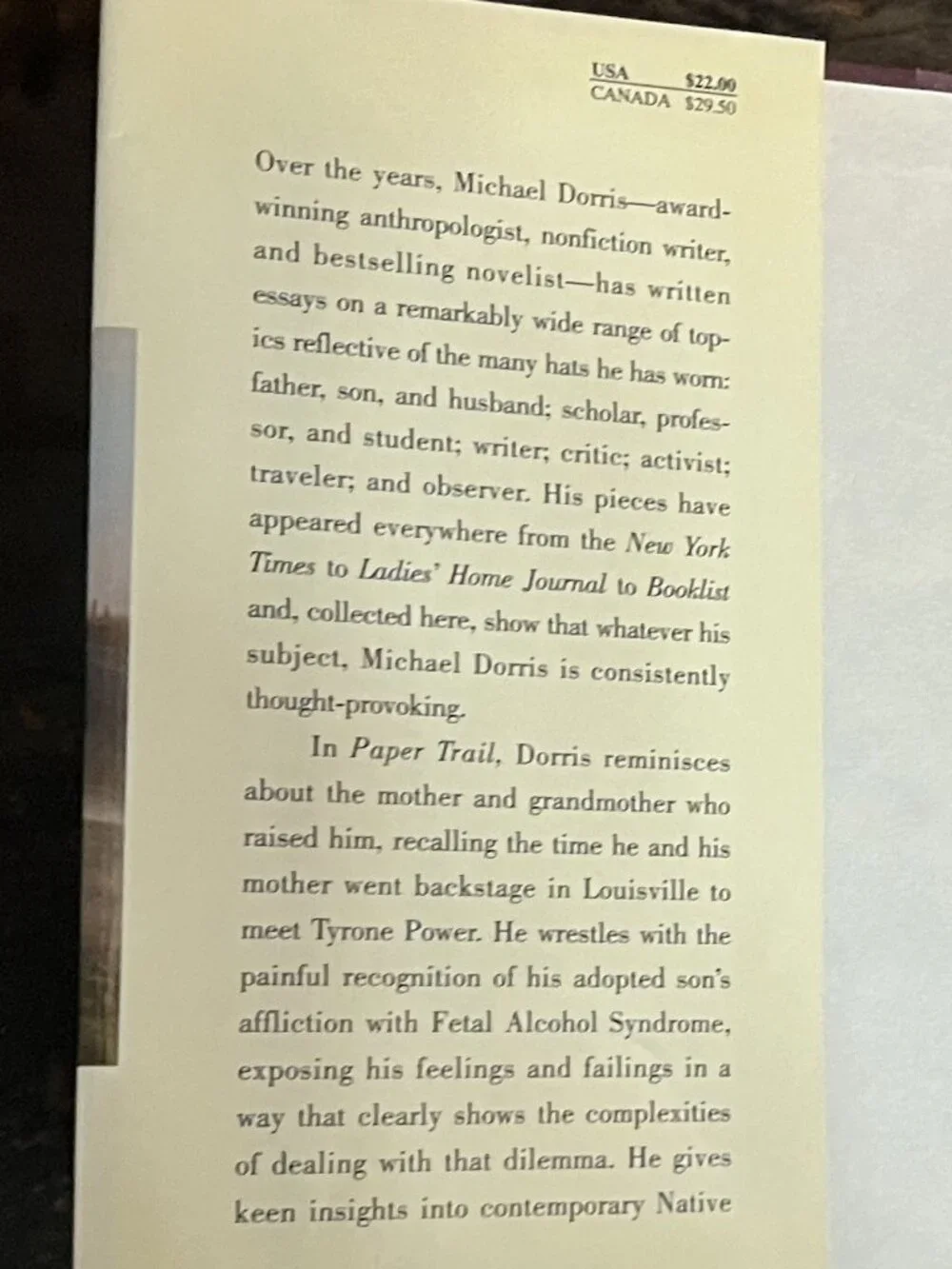 2-Book Michael Dorris Bundle: Paper Trail and The Broken Cord